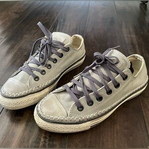 John Varvatos leather grey converse